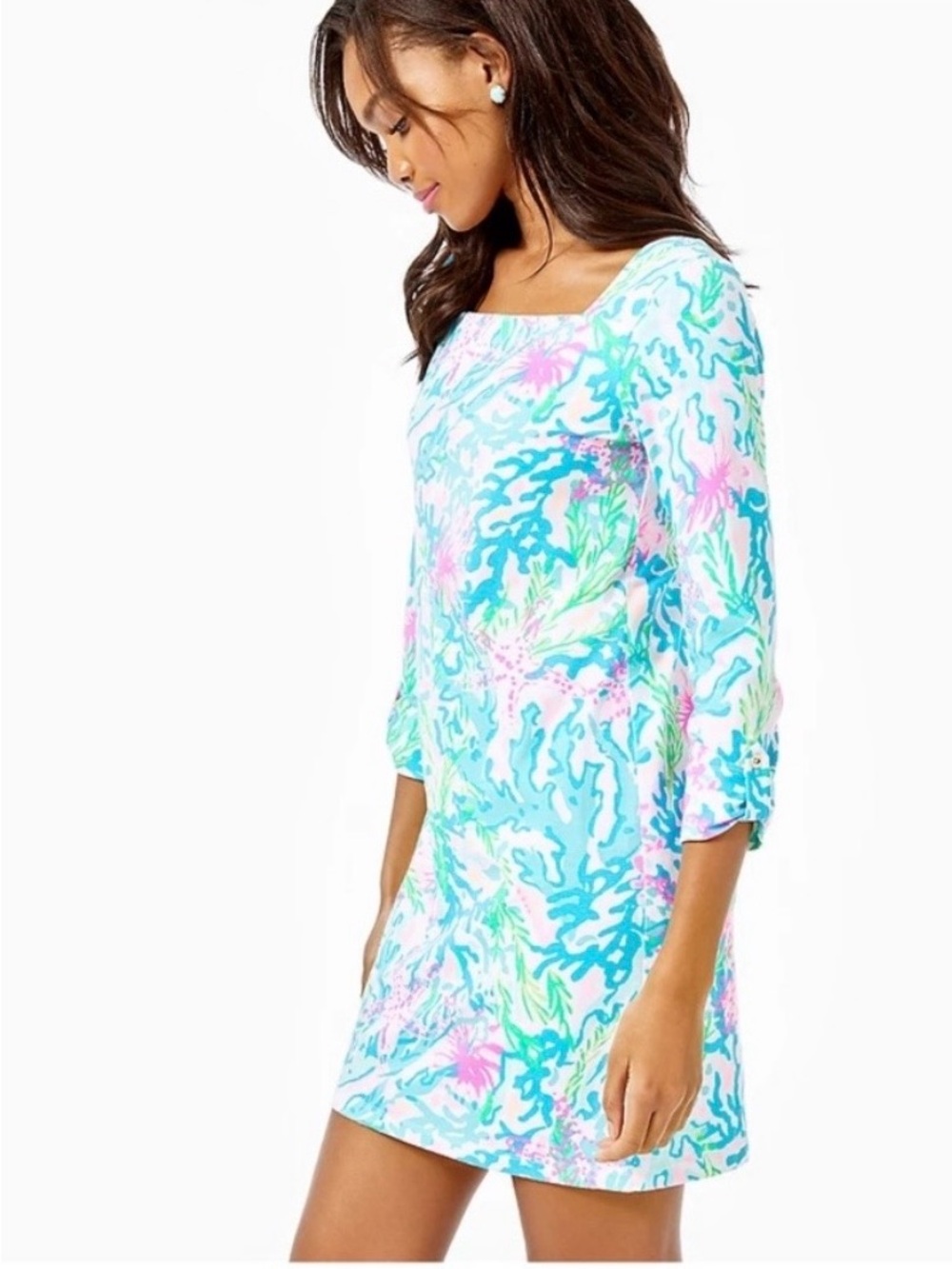 Lilly Pulitzer Bailee Dress Multi Coral Bay